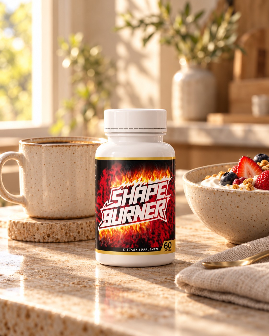 Shape Burner capsules on the breakfast table