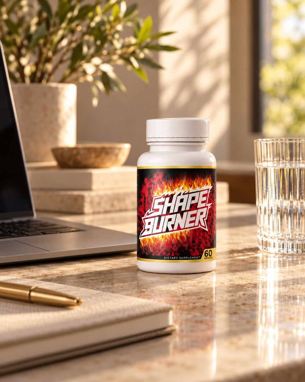 Shape Burner capsules on a work desk
